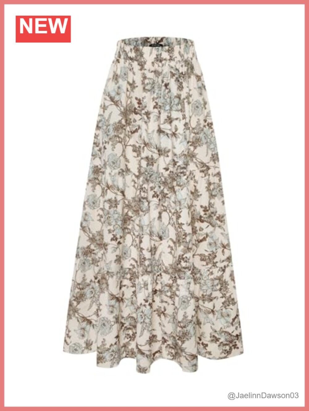 Arolina Maxi Skirt Boho Flowy Tiered High Waisted Women's Beach Vacation